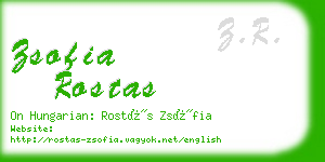 zsofia rostas business card